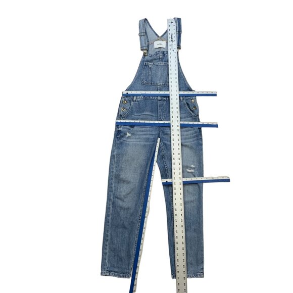 Pistola Denim Bailey Overall XS Old School Blue Distressed Straight Leg Fall - Picture 4 of 13